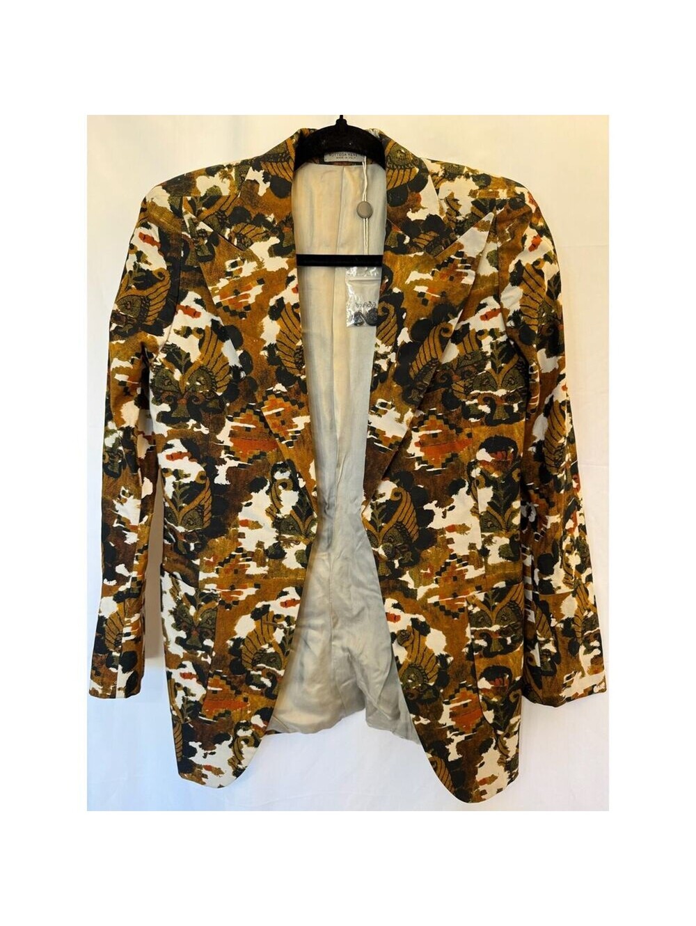 Bottega Veneta Floral Jacquard Blazer Brown Multicolor Size 40 NWT Italy